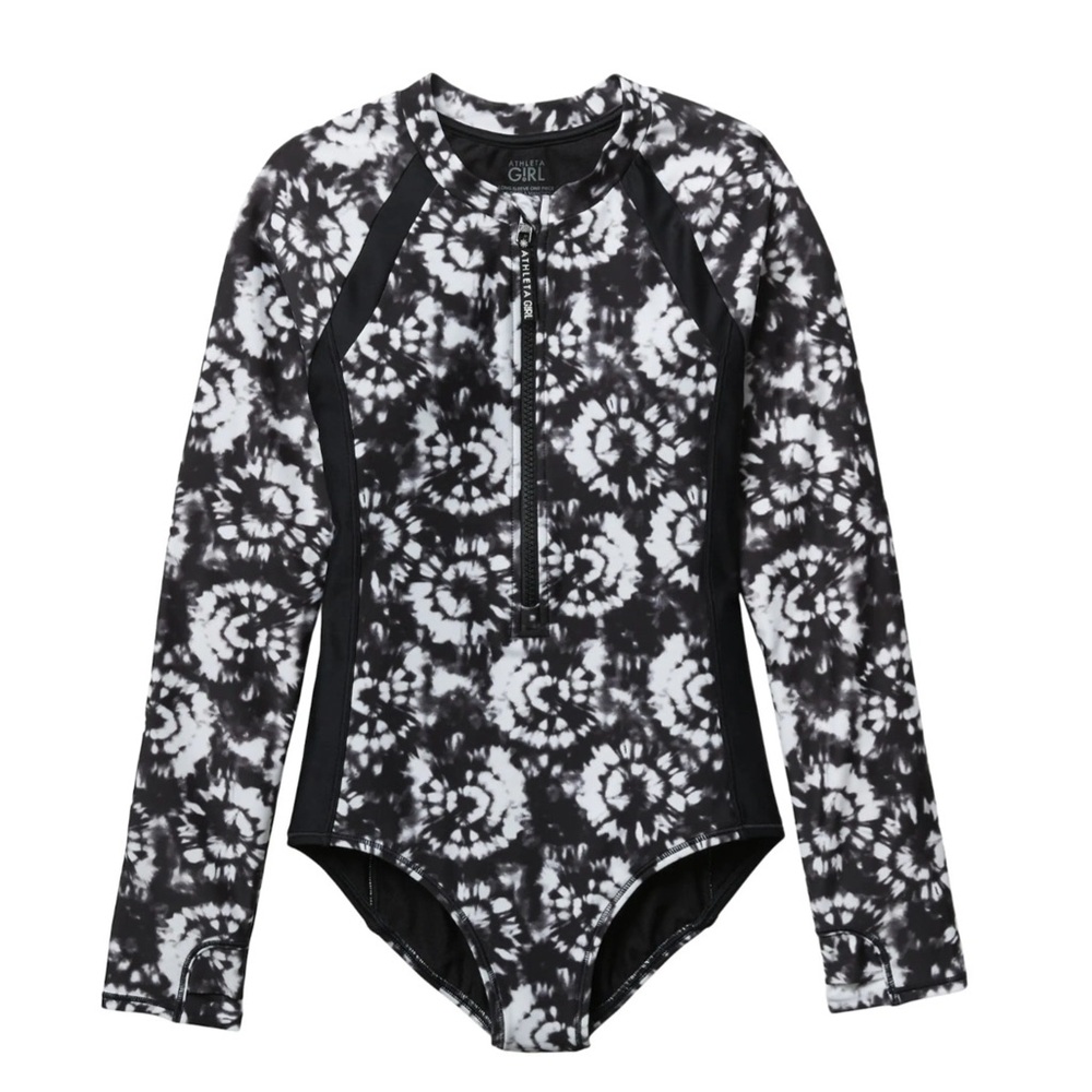 Athleta Kids Black and White Swim One Piece